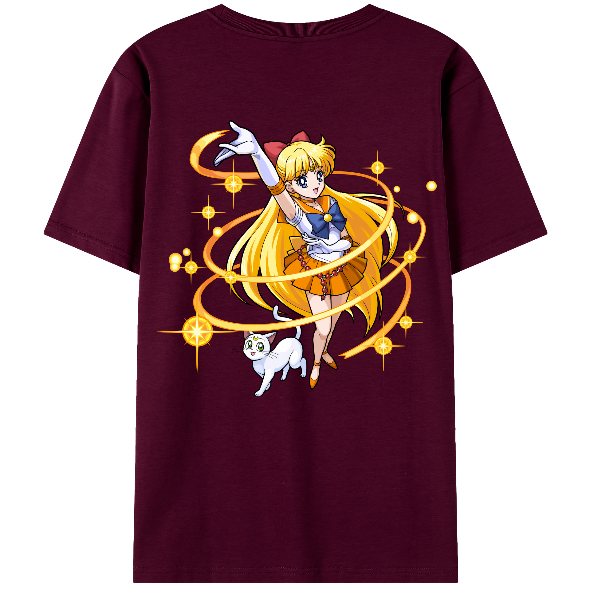 （画像用） 美少女戦士セーラームーン 愛野 美奈子 あいの みなこ Sailor Moon Aino Minako レディース半袖Tシャツ(バックプリント)